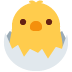 Twitter emoji vyliahnuté kuriatko