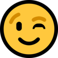 Microsoft emoji žmurkajúci smajlík