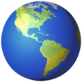Apple emoji zemeguľa amerika